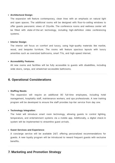 Free Hotel Expansion Proposal Design Template to Edit Online