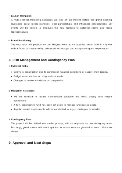 Free Hotel Expansion Proposal Design Template to Edit Online