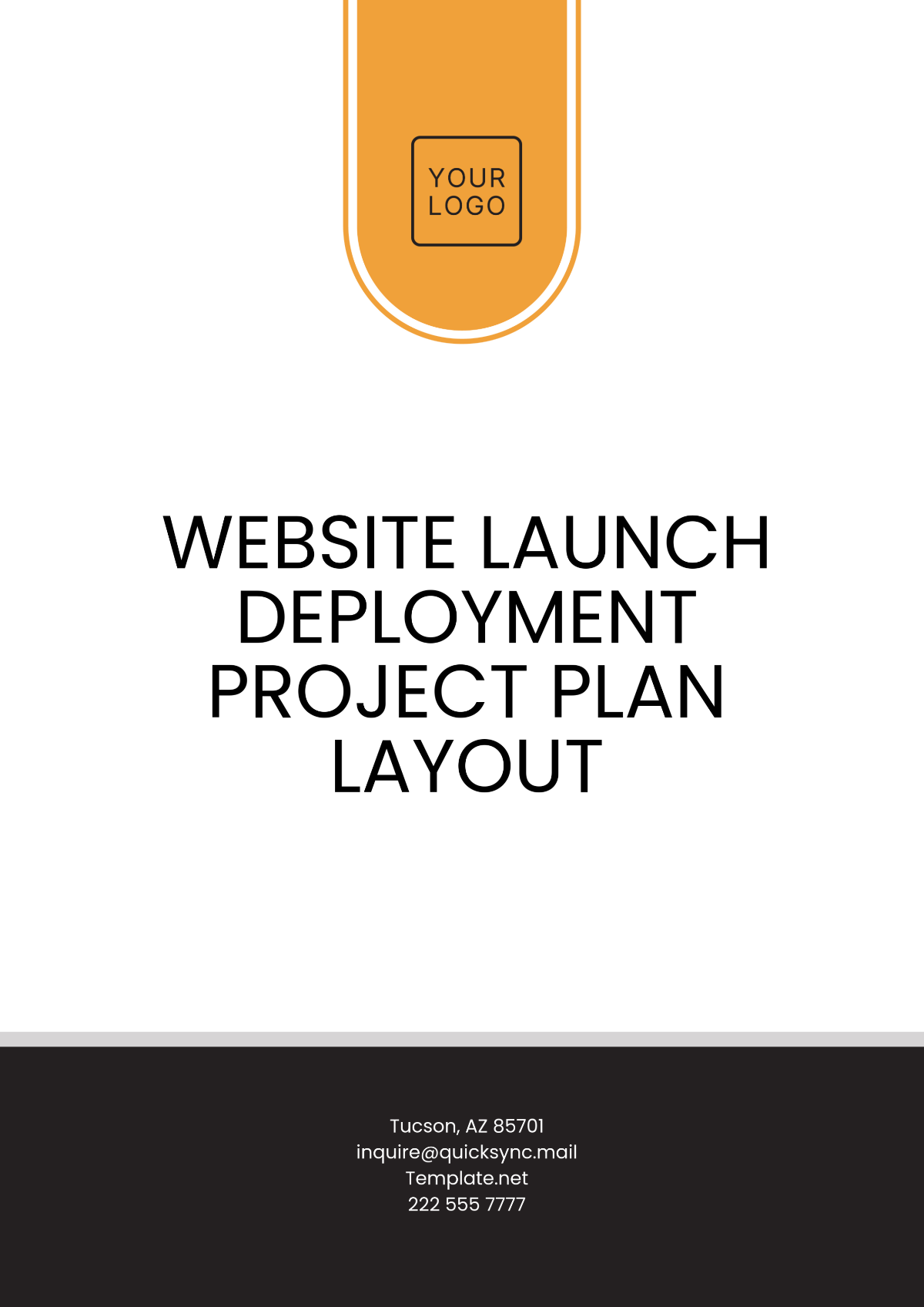 Website Launch Deployment Project Plan Layout Template - Edit Online & Download