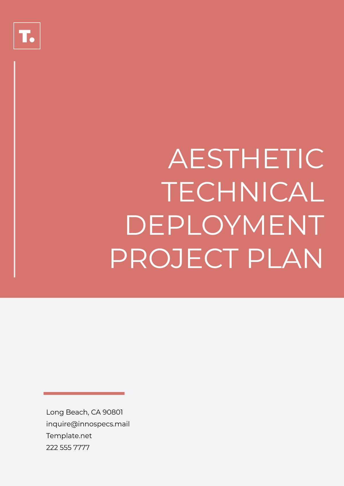 Aesthetic Technical  Deployment Project Plan Template - Edit Online & Download