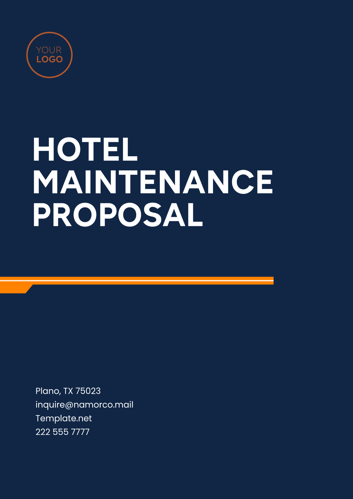 Hotel Maintenance Proposal Template - Edit Online & Download