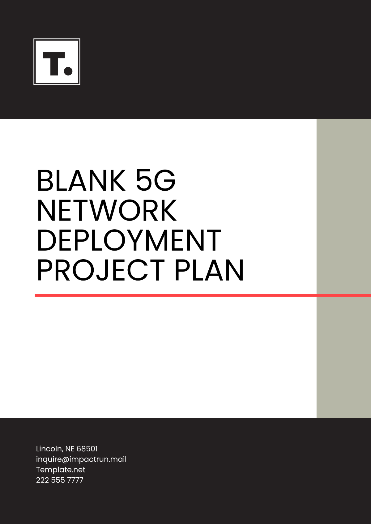 Blank 5G Network Deployment Project Plan Template - Edit Online & Download