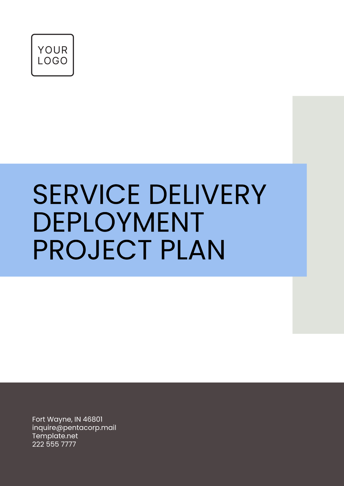 Service Delivery Deployment  Project Plan Template - Edit Online & Download