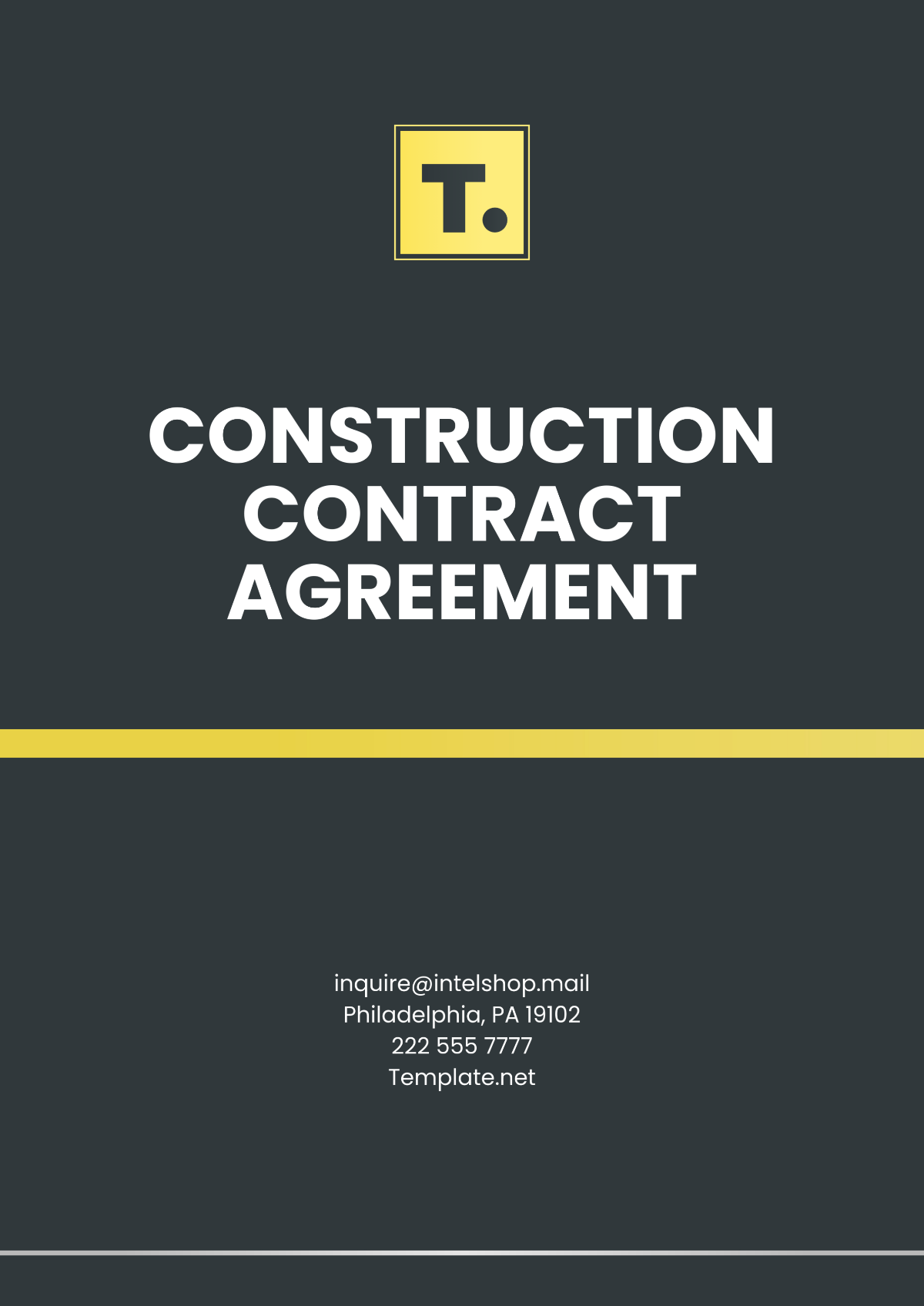 Construction Contract Agreement Template - Edit Online & Download