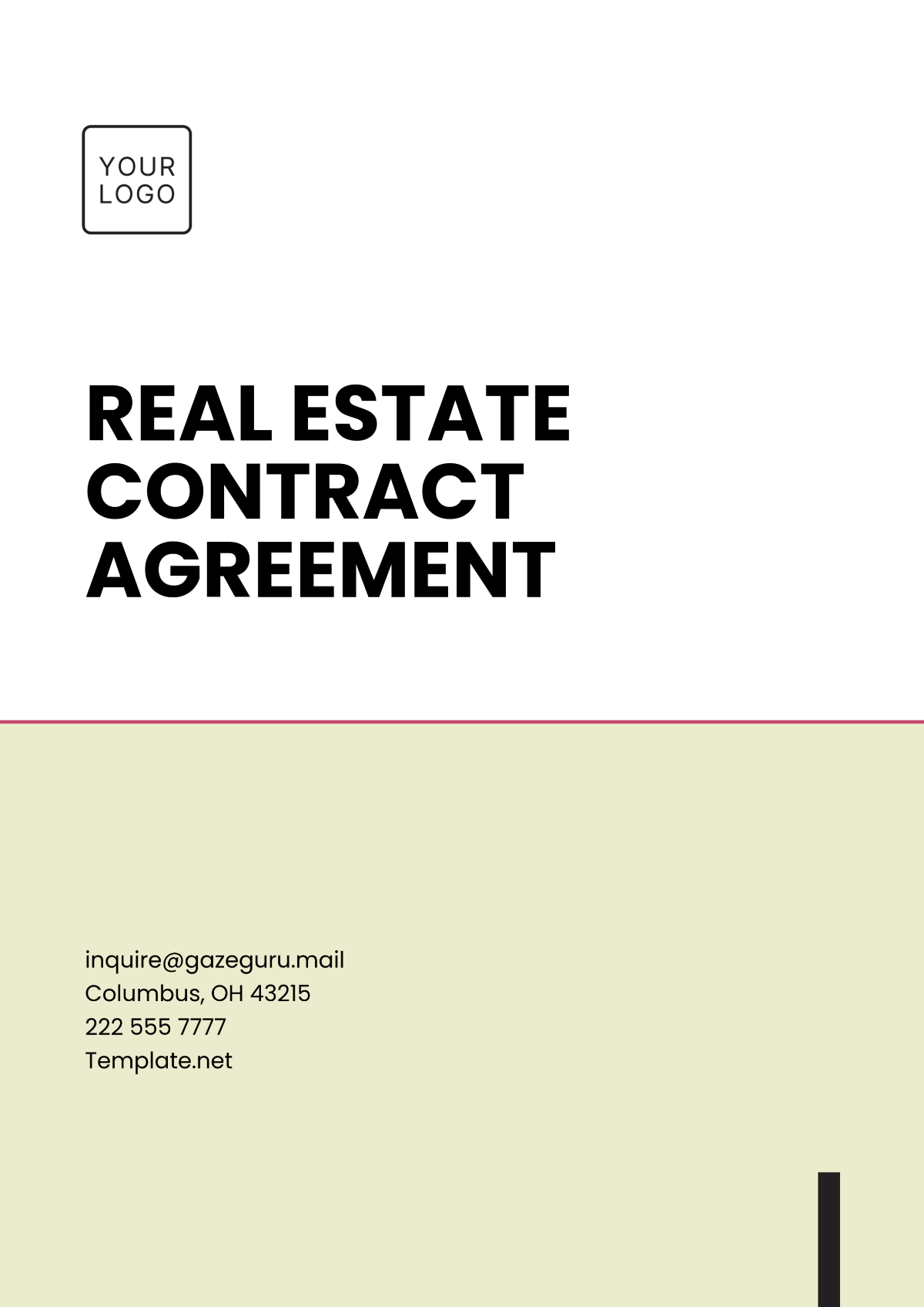 Real Estate Contract Agreement Template - Edit Online & Download