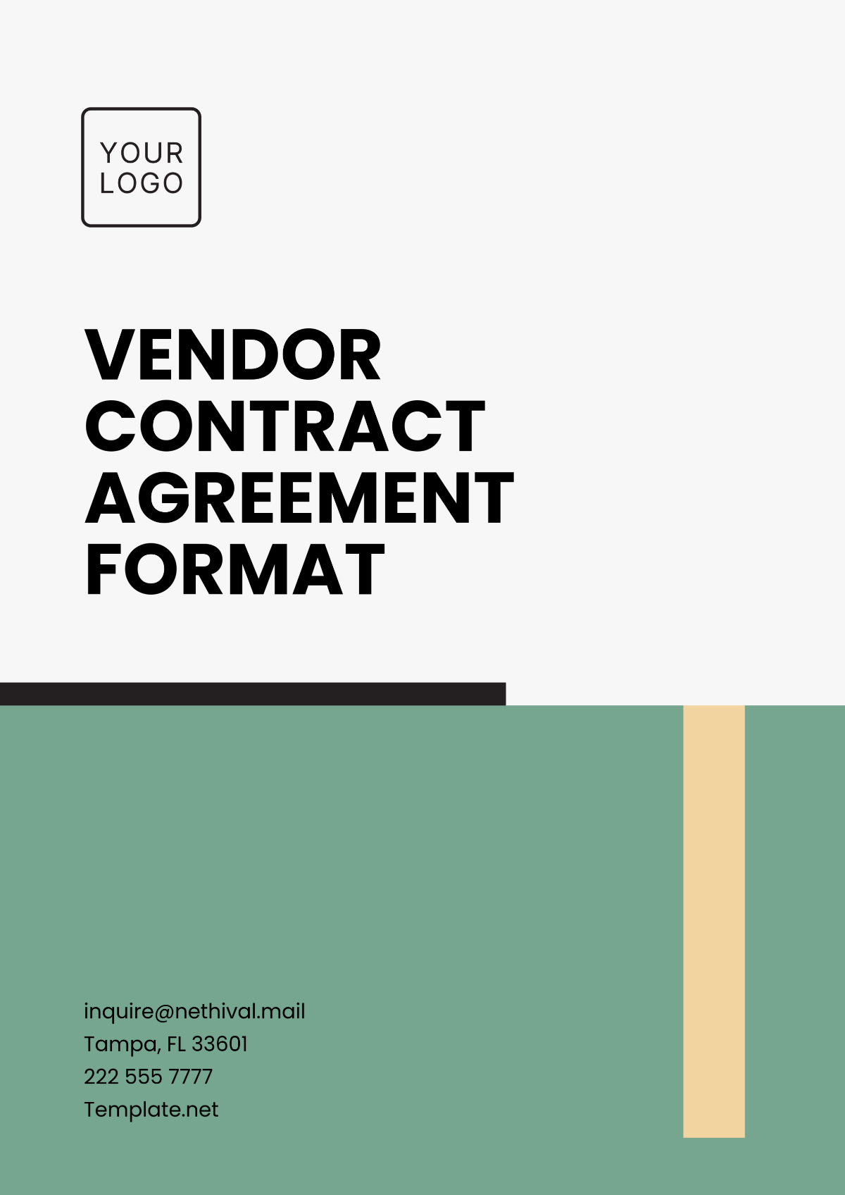 Vendor Contract Agreement Format Template - Edit Online & Download