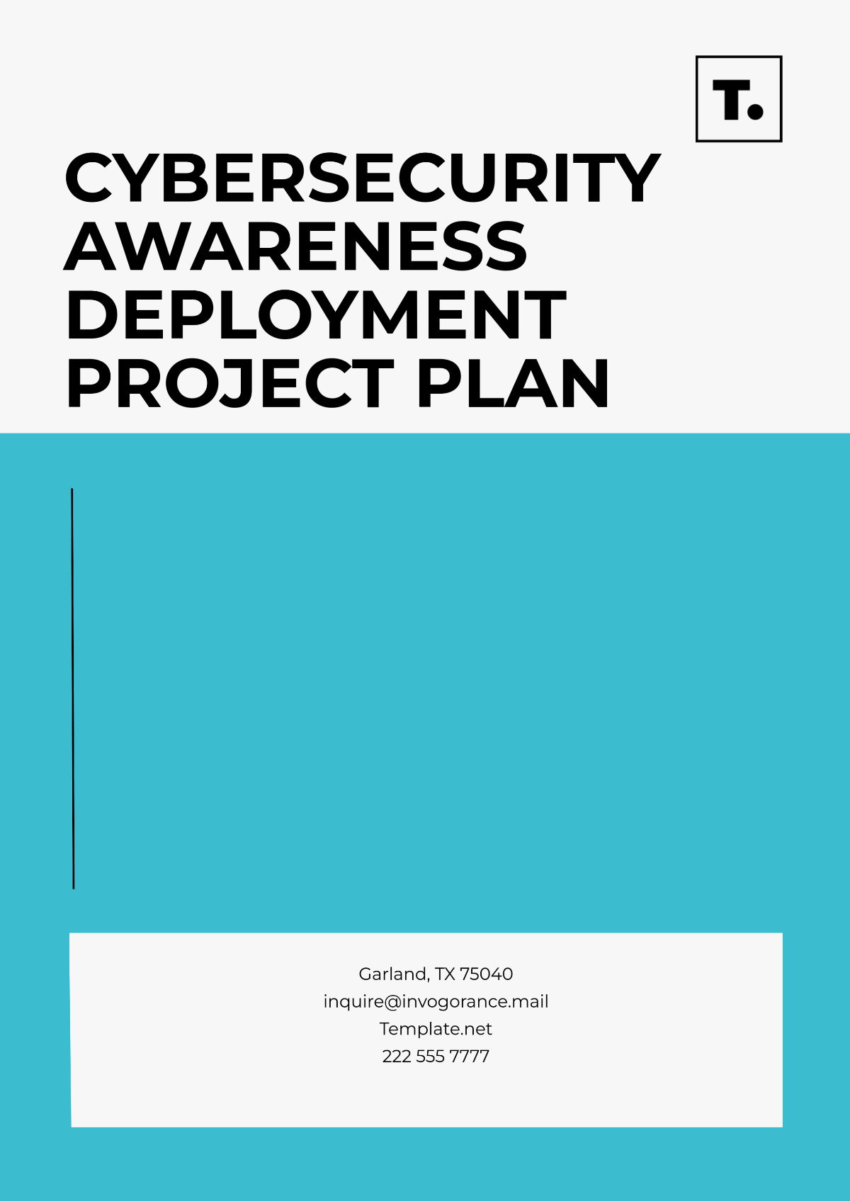 Cybersecurity Awareness Deployment  Project Plan Template - Edit Online & Download