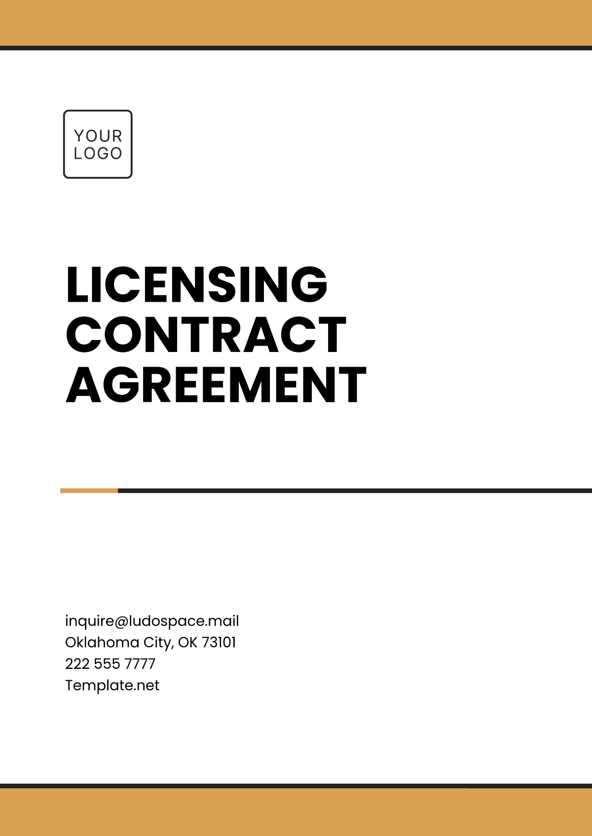 Licensing Contract Agreement Template - Edit Online & Download