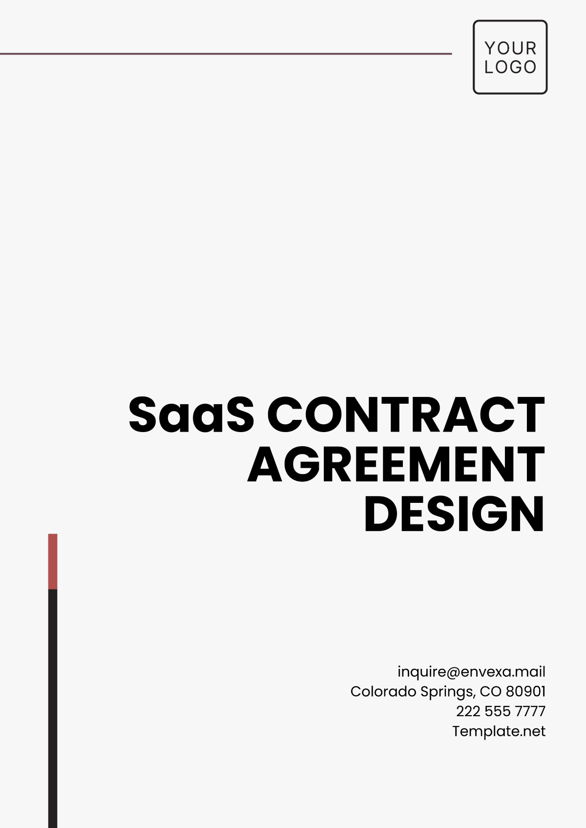 SaaS Contract Agreement Design Template - Edit Online & Download