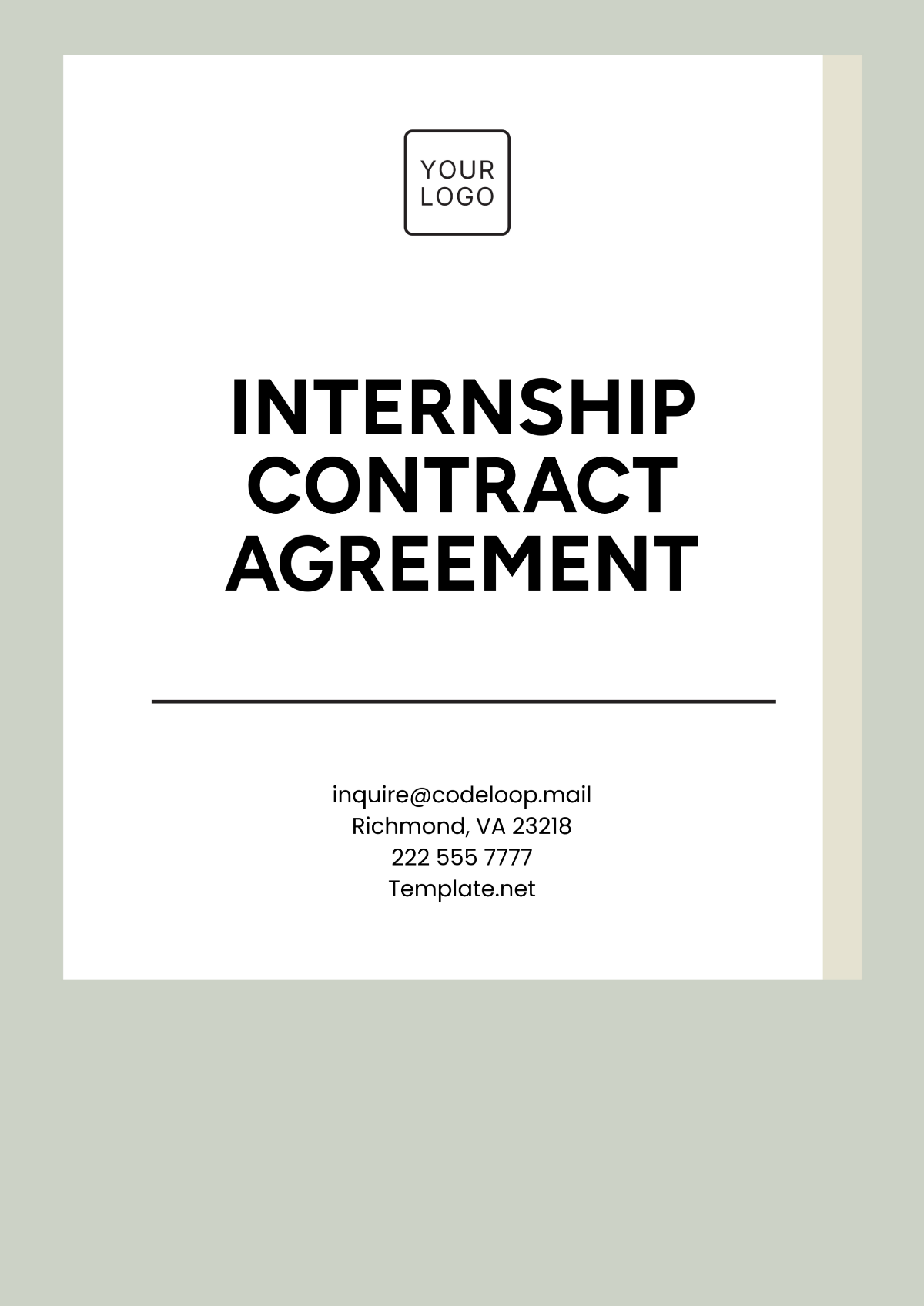 Internship Contract Agreement Template - Edit Online & Download