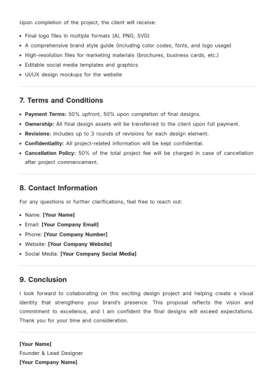 Free Graphic Design Creative Proposal Template to Edit Online