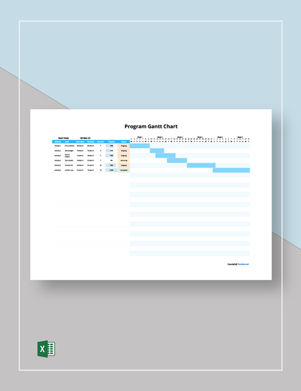 Free Example Hotel Gantt Chart Template - Download in Excel | Template.net