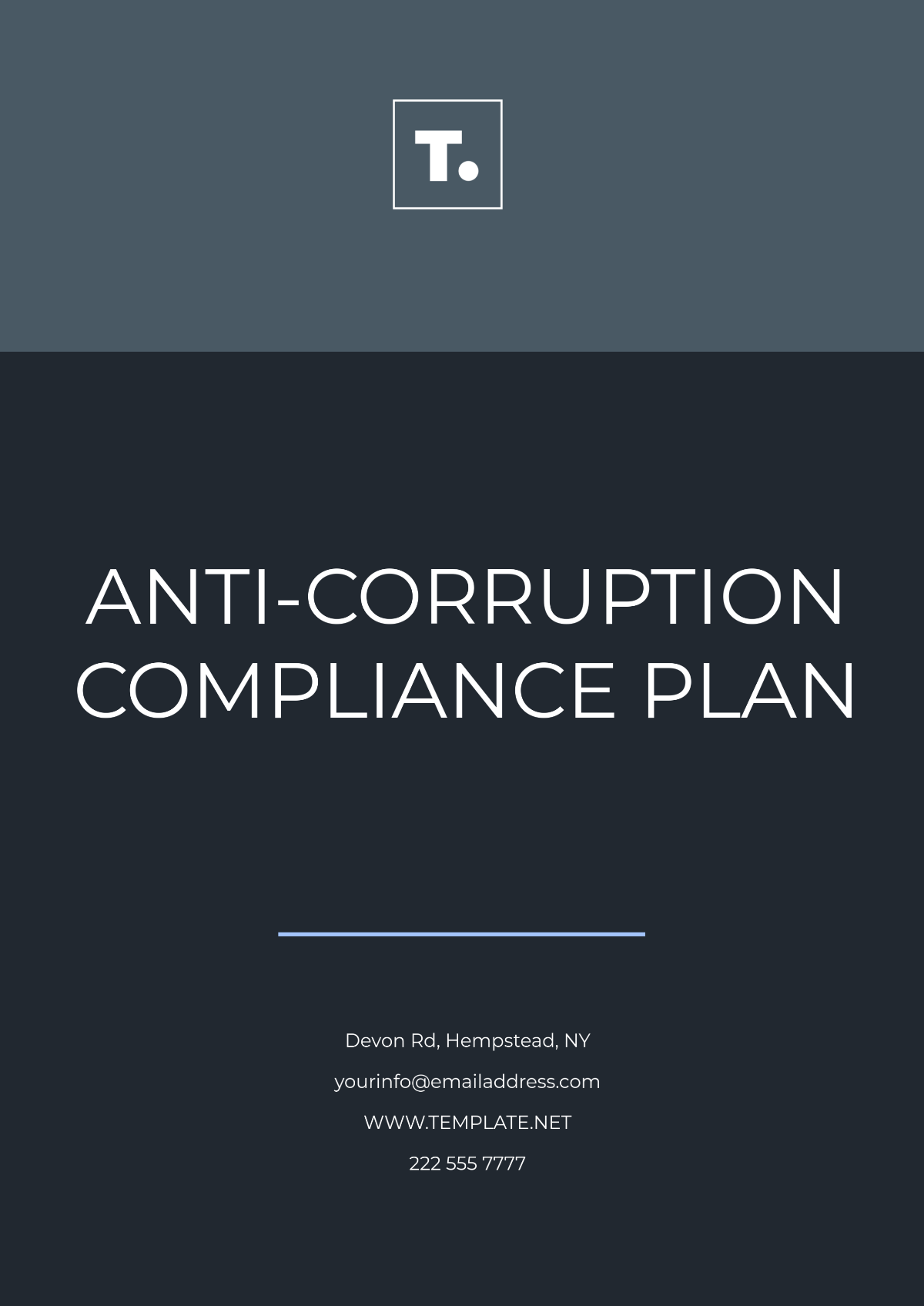 Anti-Corruption Compliance Plan Template - Edit Online & Download