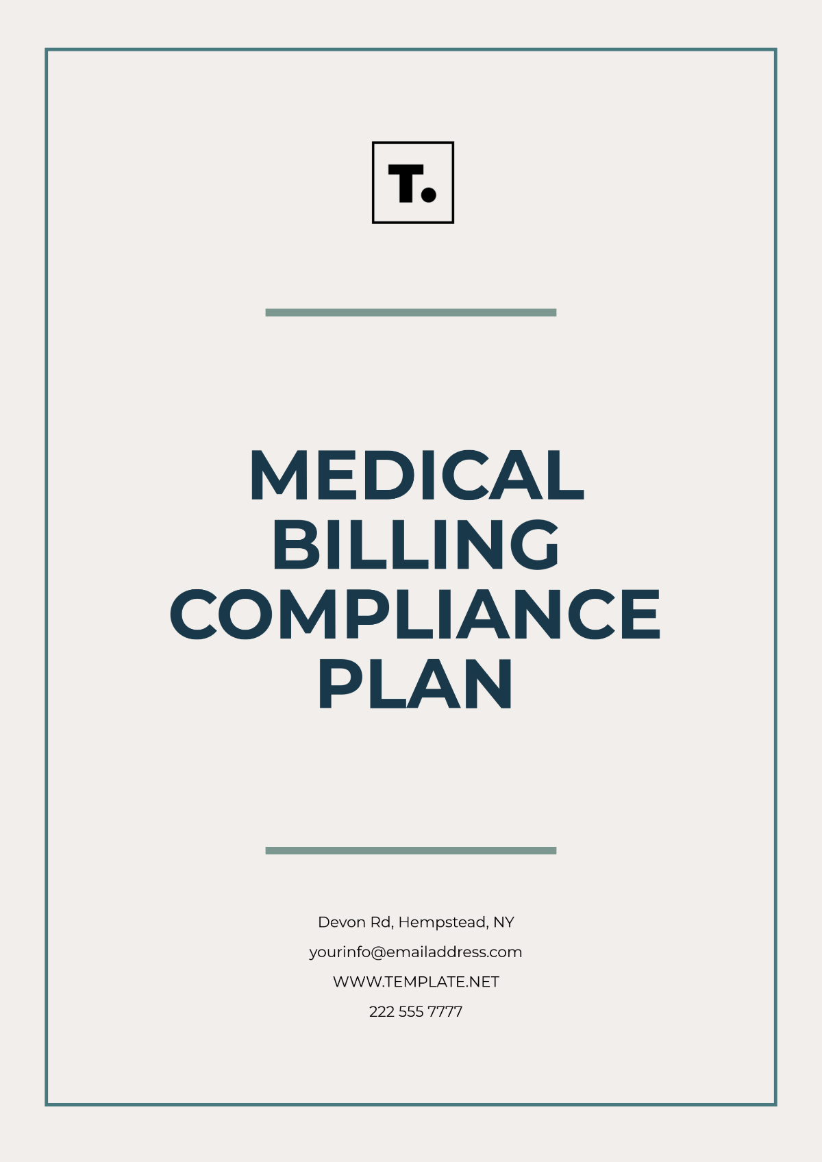 Medical Billing Compliance Plan Template - Edit Online & Download