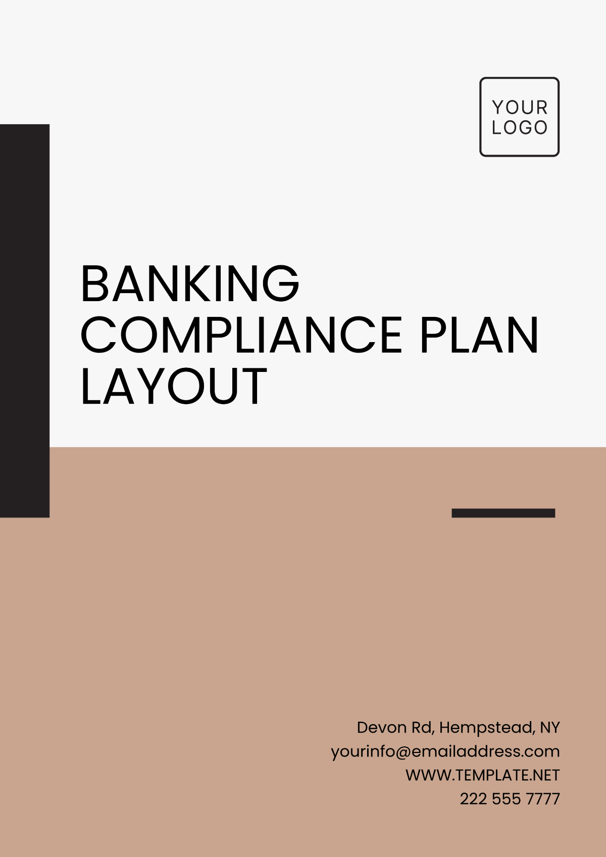 Banking Compliance Plan Layout Template - Edit Online & Download