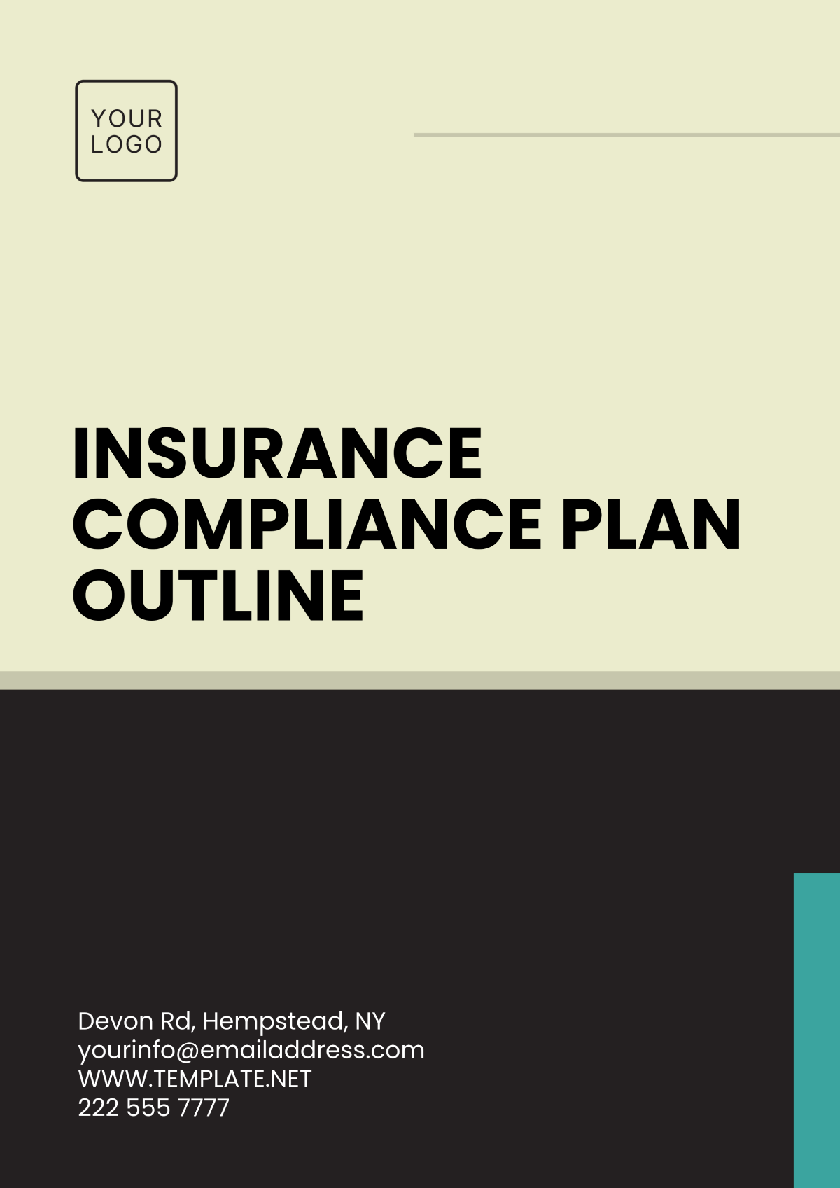 Insurance Compliance Plan Outline Template - Edit Online & Download