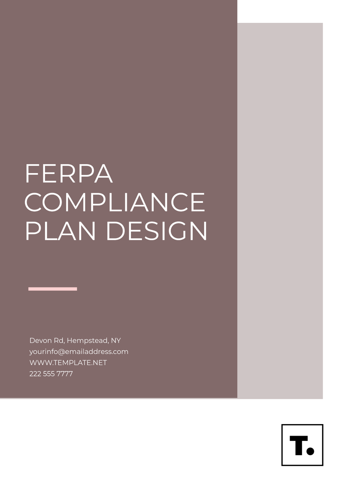 FERPA Compliance Plan Design Template - Edit Online & Download