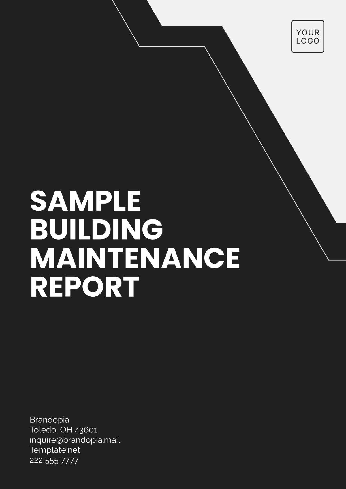 Sample Building Maintenance Report Template - Edit Online & Download