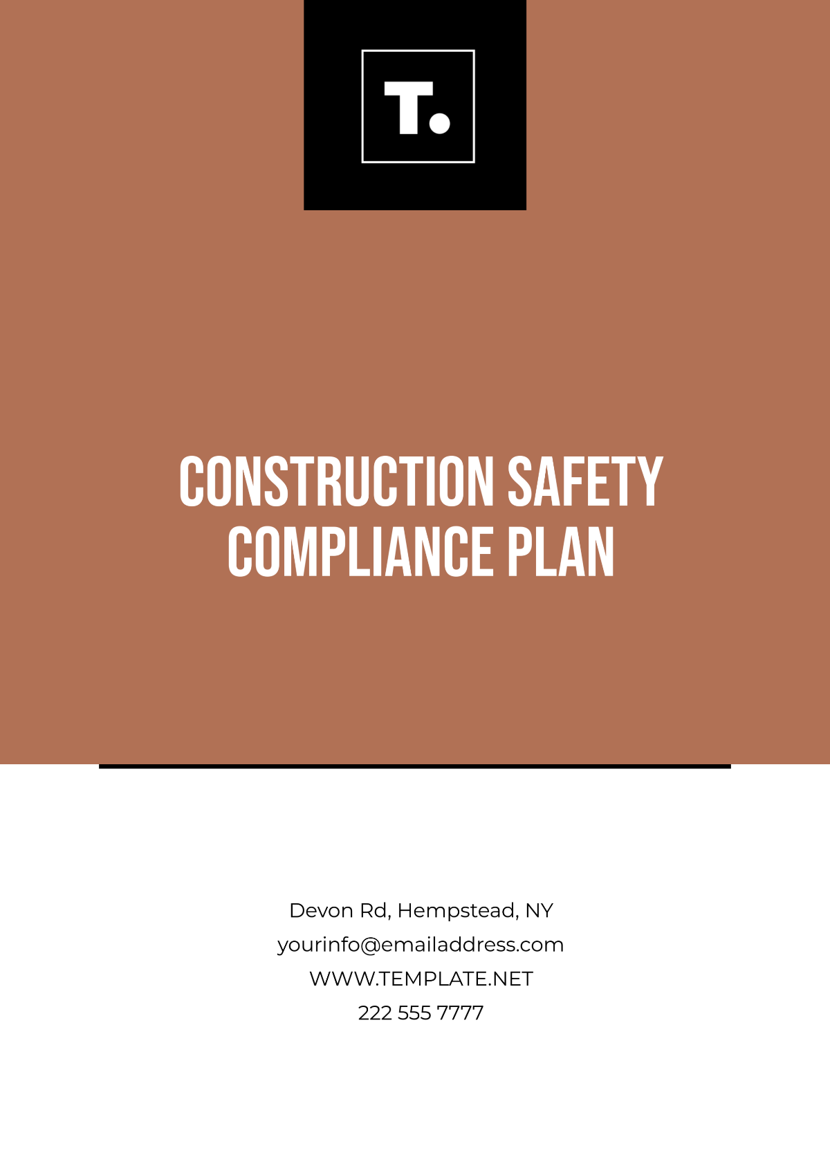 Construction Safety Compliance Plan Template - Edit Online & Download