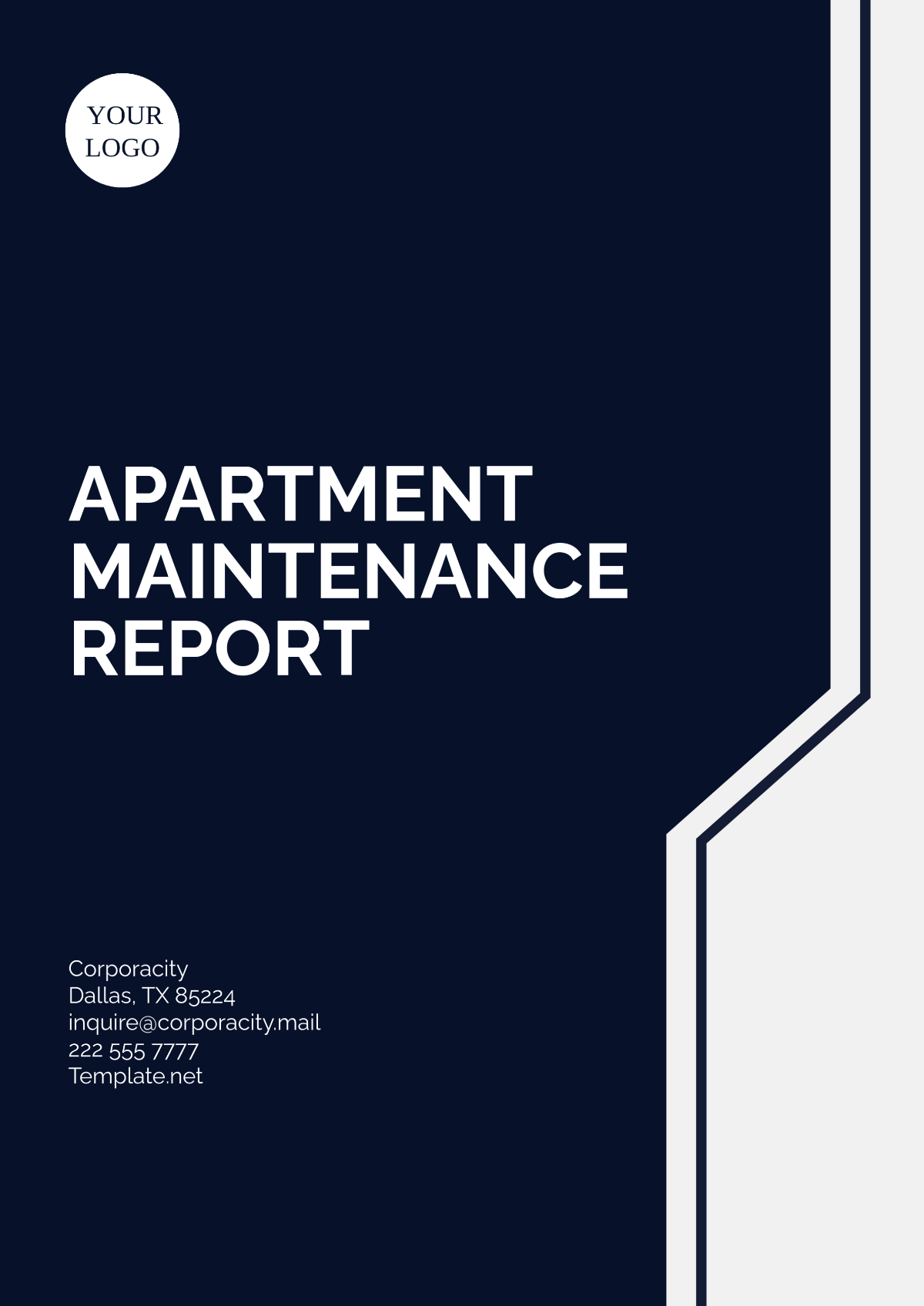 Apartment Maintenance Report Template - Edit Online & Download