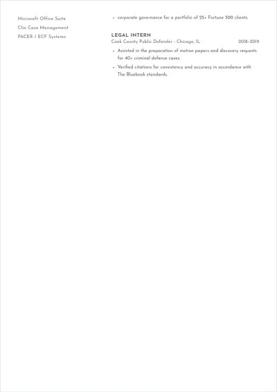 Free Legal Research ATS Resume Template, AI Resume Builder