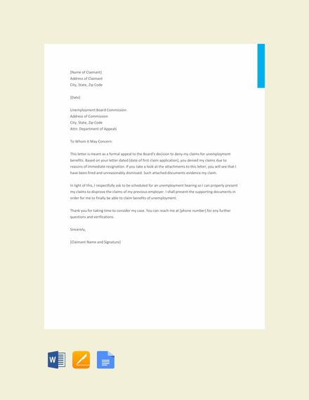 FREE Appeal Letter for Work Template - Word | Google Docs | Apple Pages ...