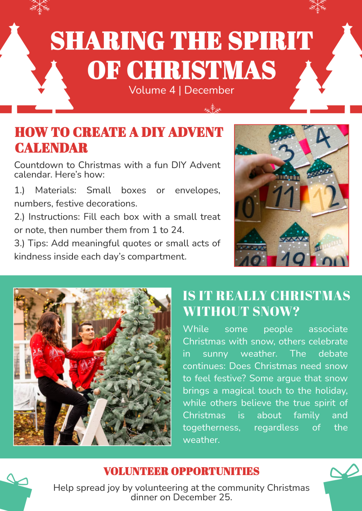 Free Christmas Newsletter Examples Template - Edit Online & Download