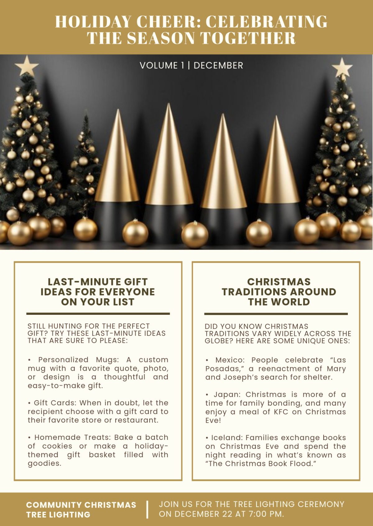 Free Printable Christmas Newsletter Template - Edit Online & Download