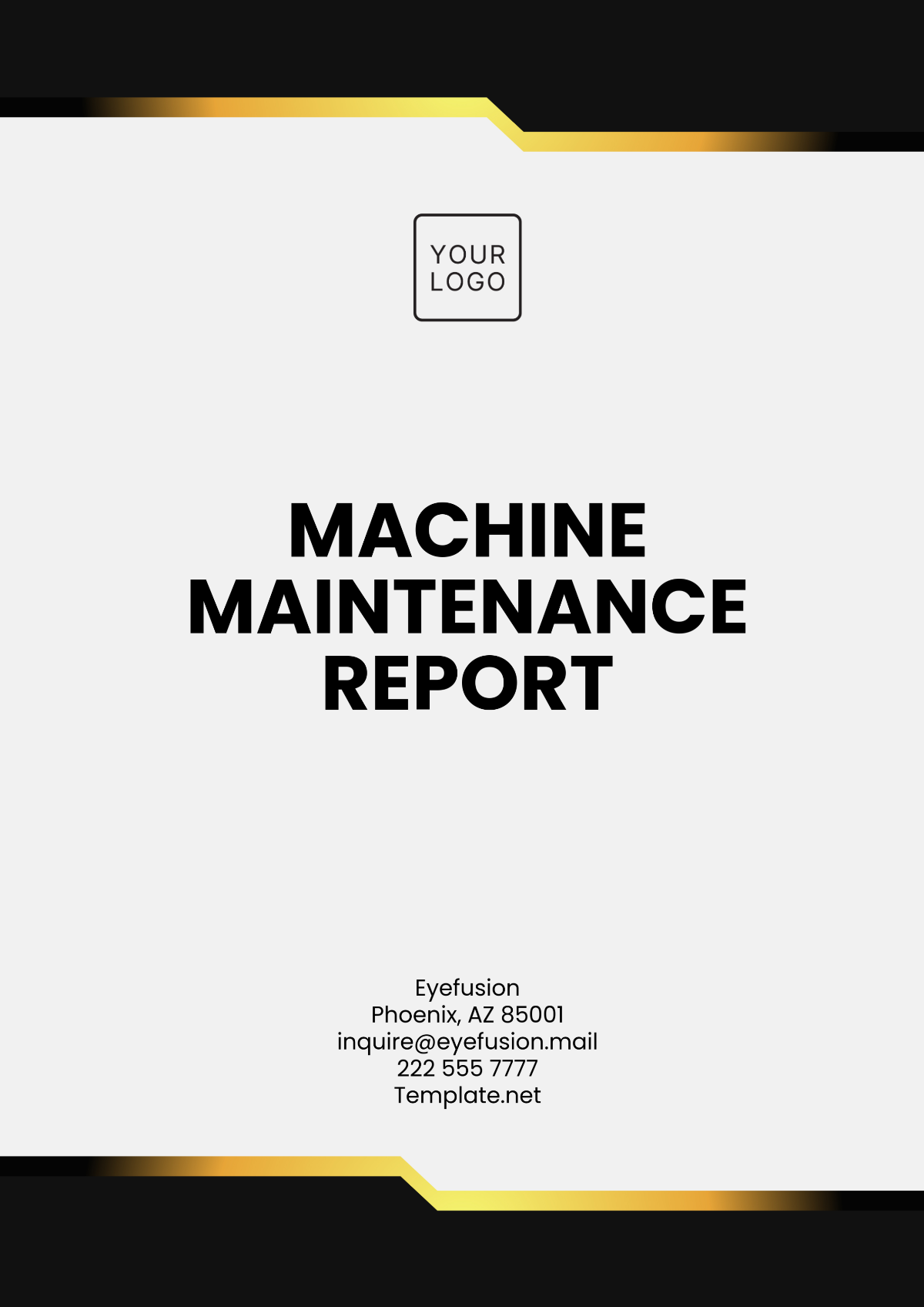 Machine Maintenance Report Template - Edit Online & Download