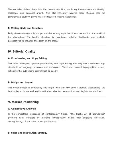 Free Simple Publisher???s Book Review Template to Edit Online