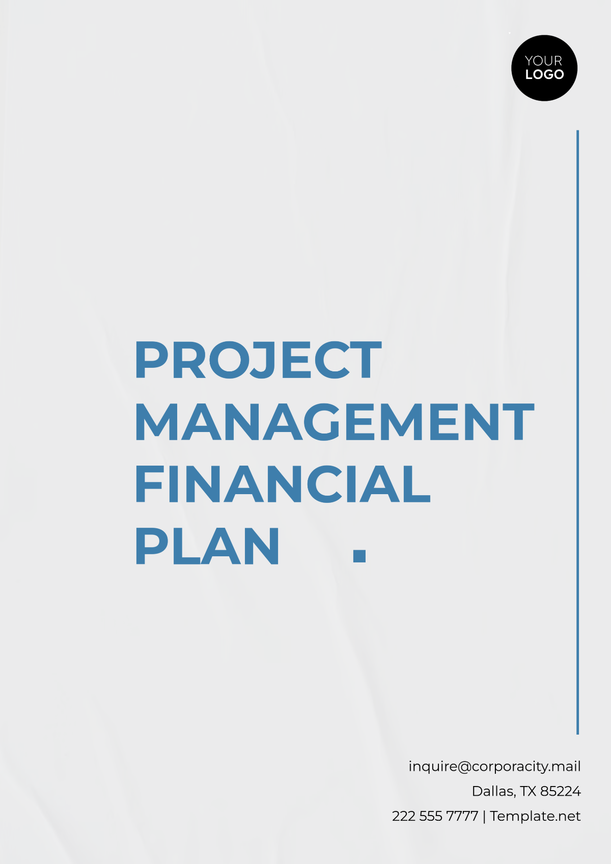 Project Management Financial Plan Template - Edit Online & Download