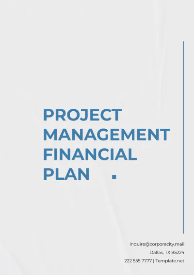 Free Project Management Financial Plan Template to Edit Online