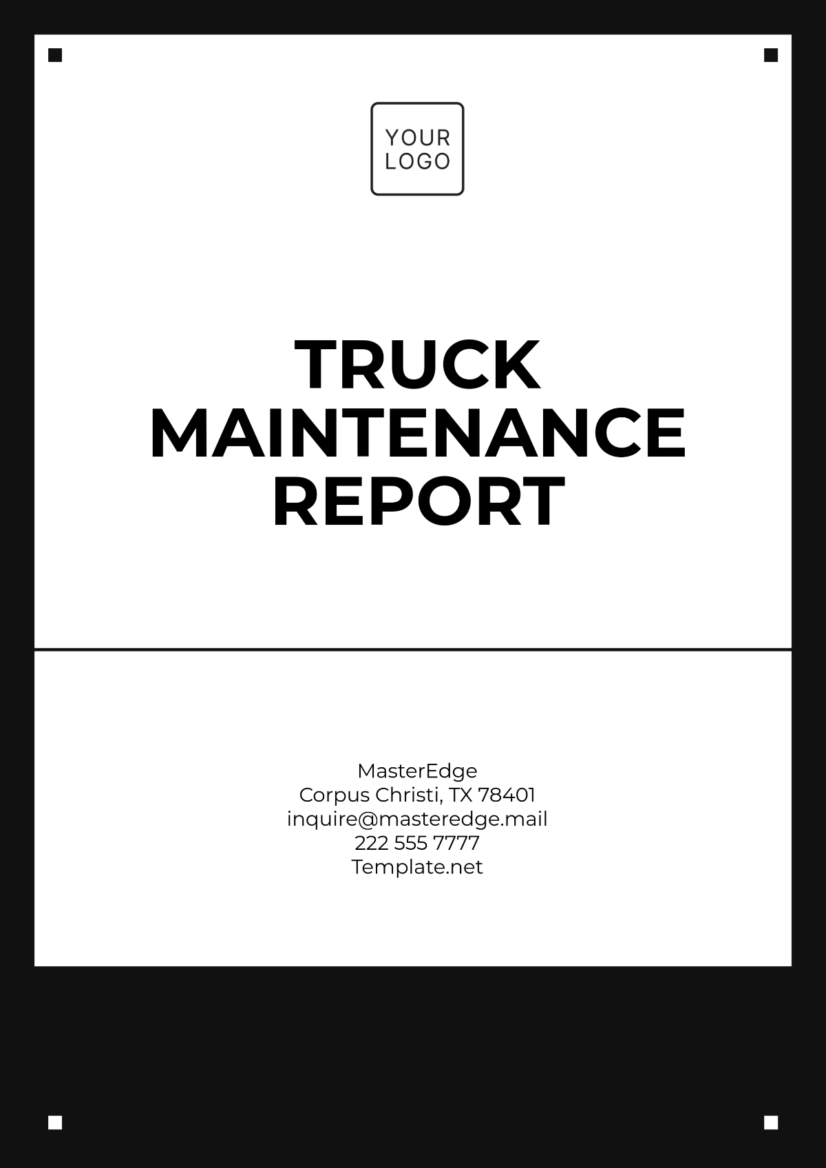 Truck Maintenance Report Template - Edit Online & Download