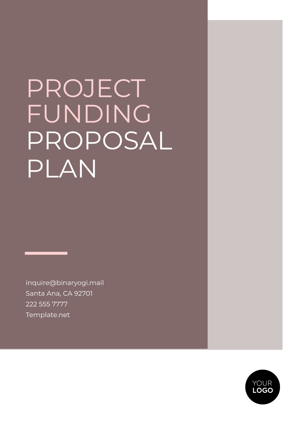 Project Funding Proposal Plan Template - Edit Online & Download