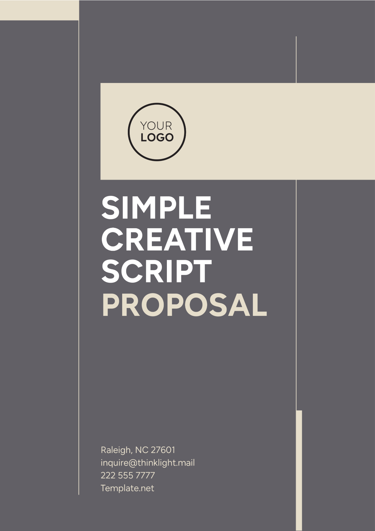 Simple Creative Script Proposal Template - Edit Online & Download