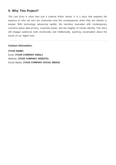 Free Simple Creative Script Proposal Template to Edit Online