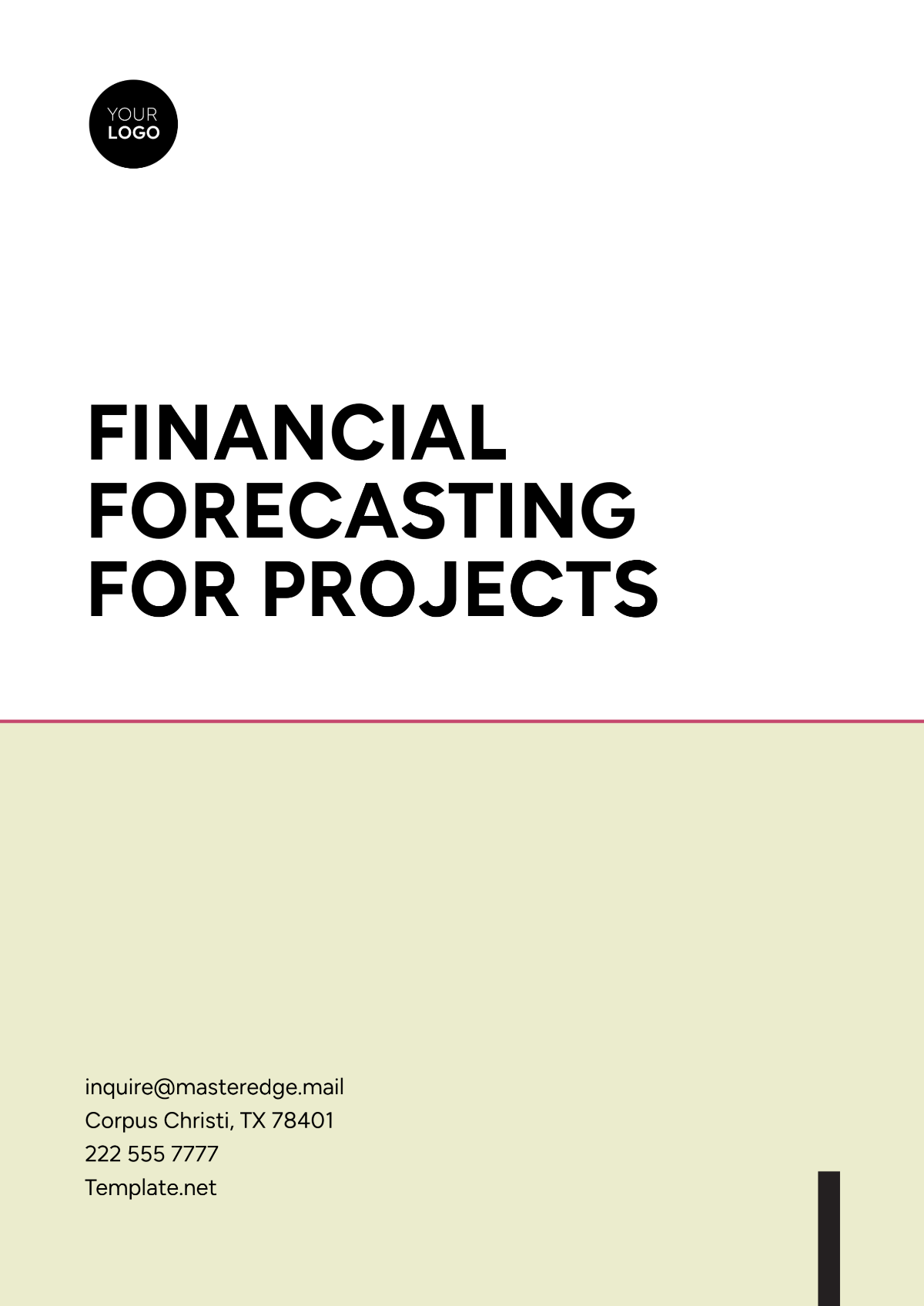 Financial Forecasting for Projects Template - Edit Online & Download