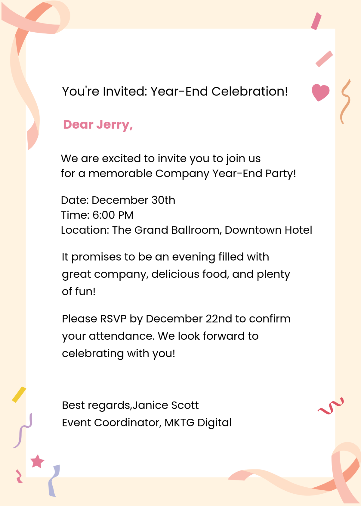 Free Year End Party Invitation Template Edit Online Download Free Year End Party Invitation Template Edit Online Download