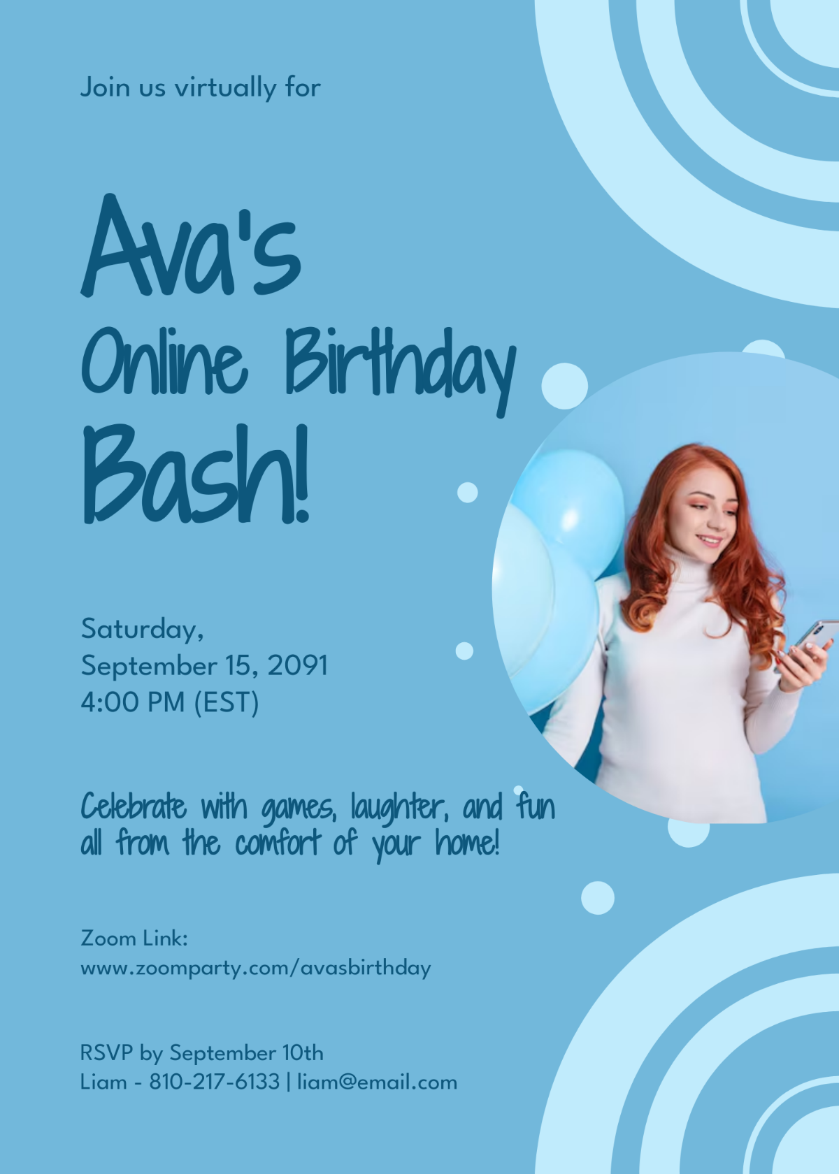 Digital Party Invitation Template - Edit Online & Download