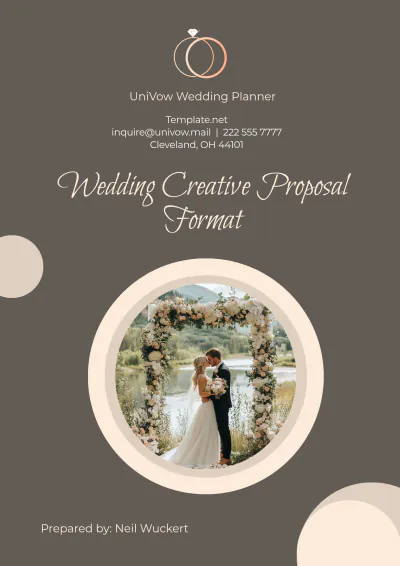 Free Wedding Creative Proposal Format Template to Edit Online