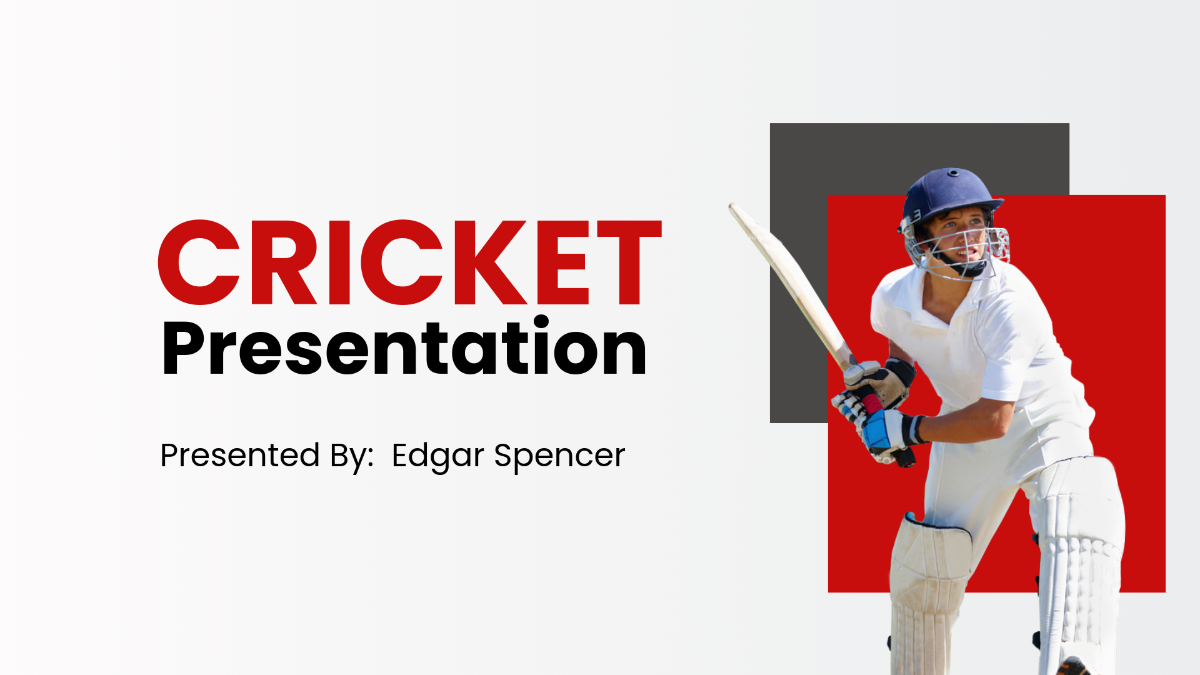 Free Cricket Presentation Template