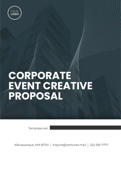Free Corporate Event Creative Proposal Template to Edit Online