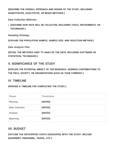 Free Blank Research Proposal Template to Edit Online