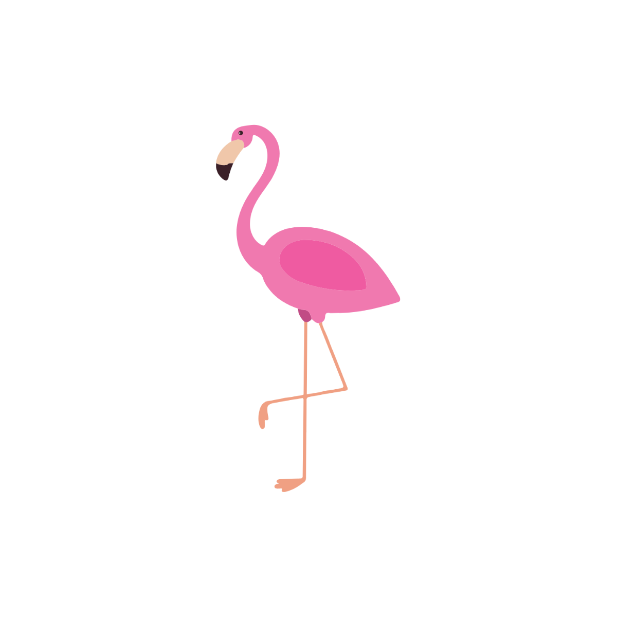 Simple Flamingo Clipart  - Edit Online | Template.net