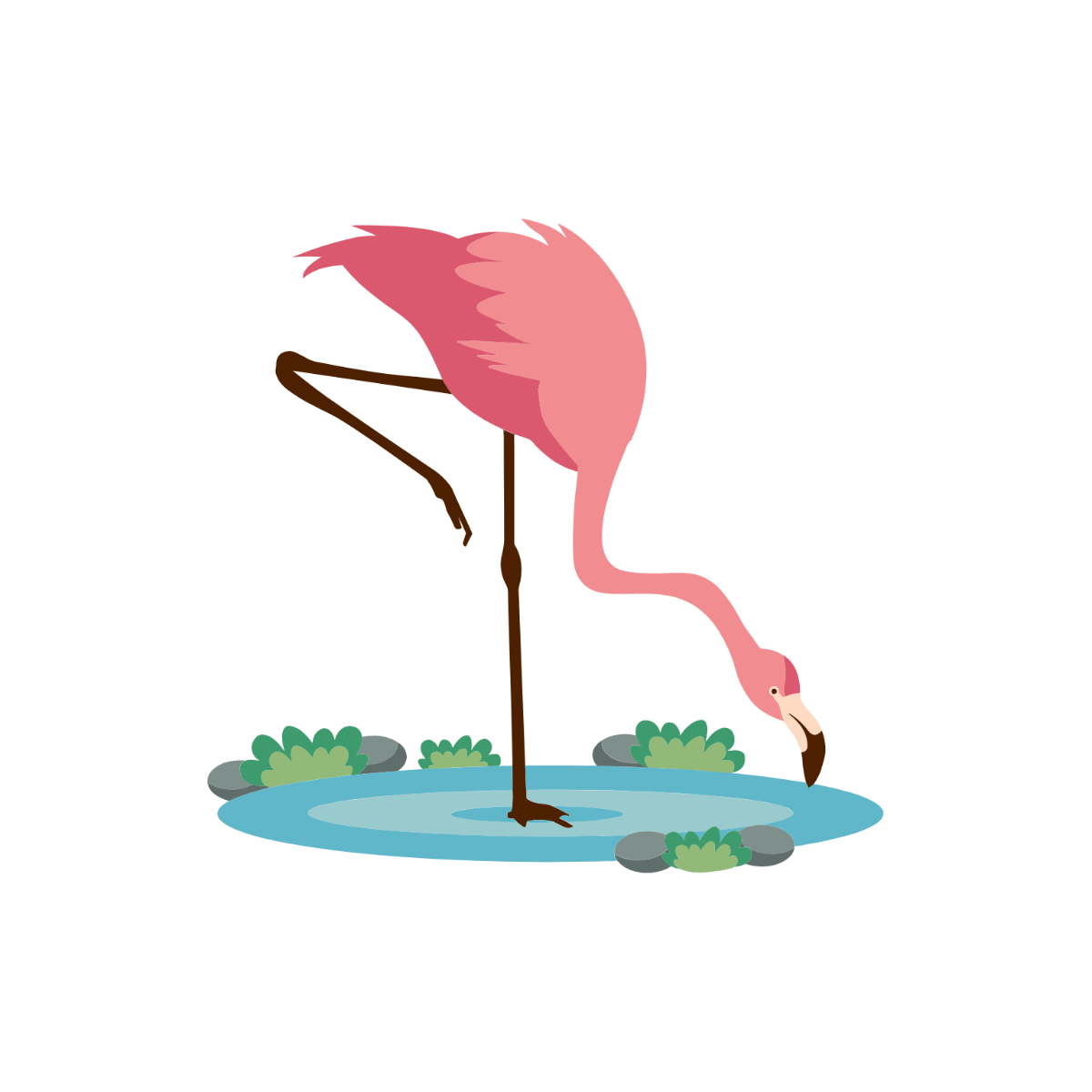 Transparent Flamingo Clipart  - Edit Online | Template.net