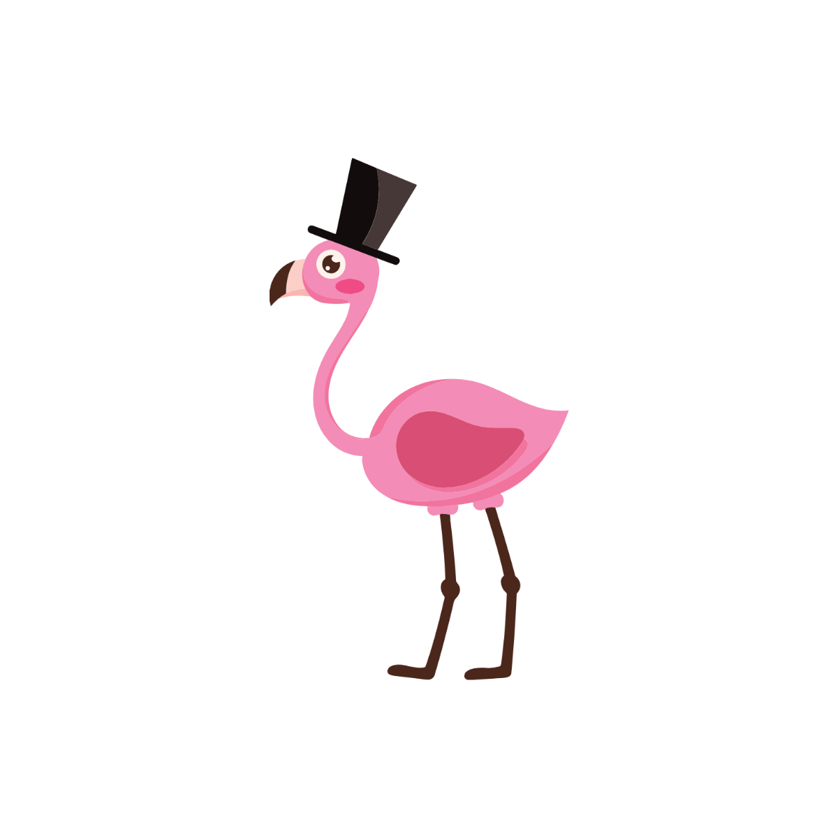 Cute Flamingo Clipart  - Edit Online | Template.net