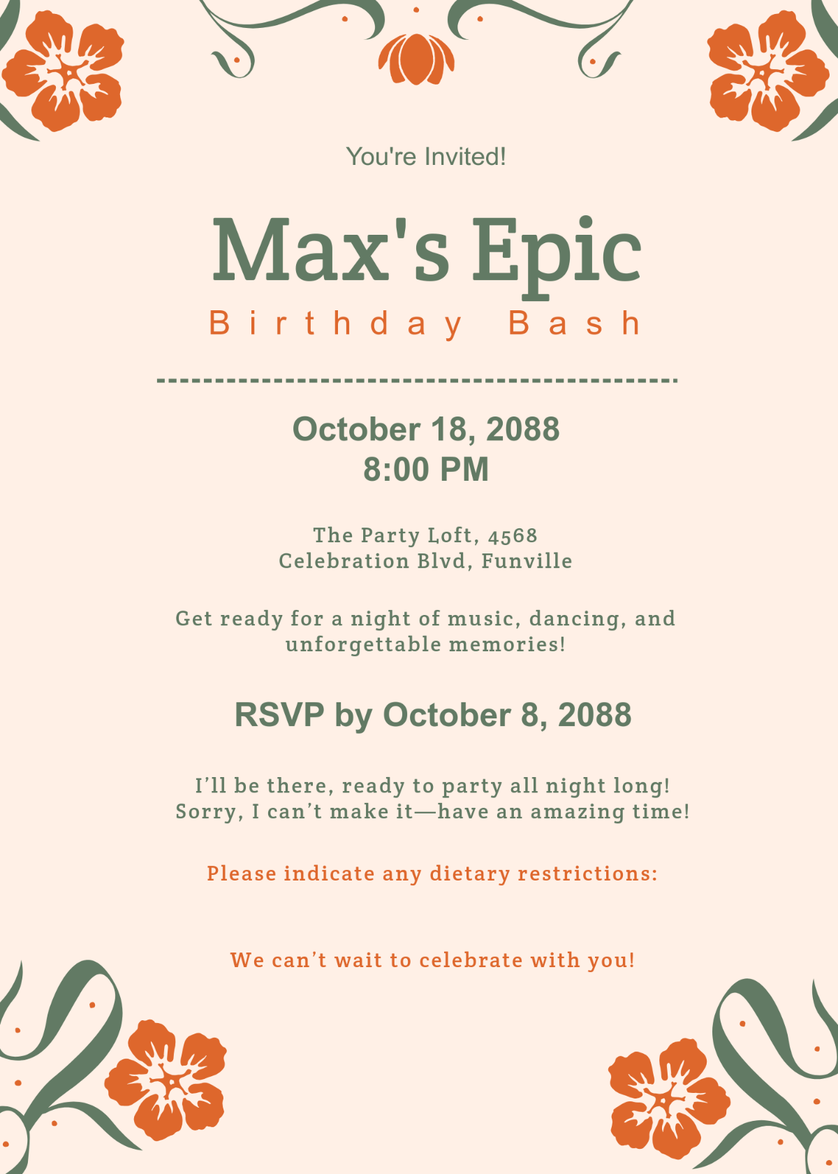 Free RSVP Templates To Edit Online Free RSVP Templates To Edit Online