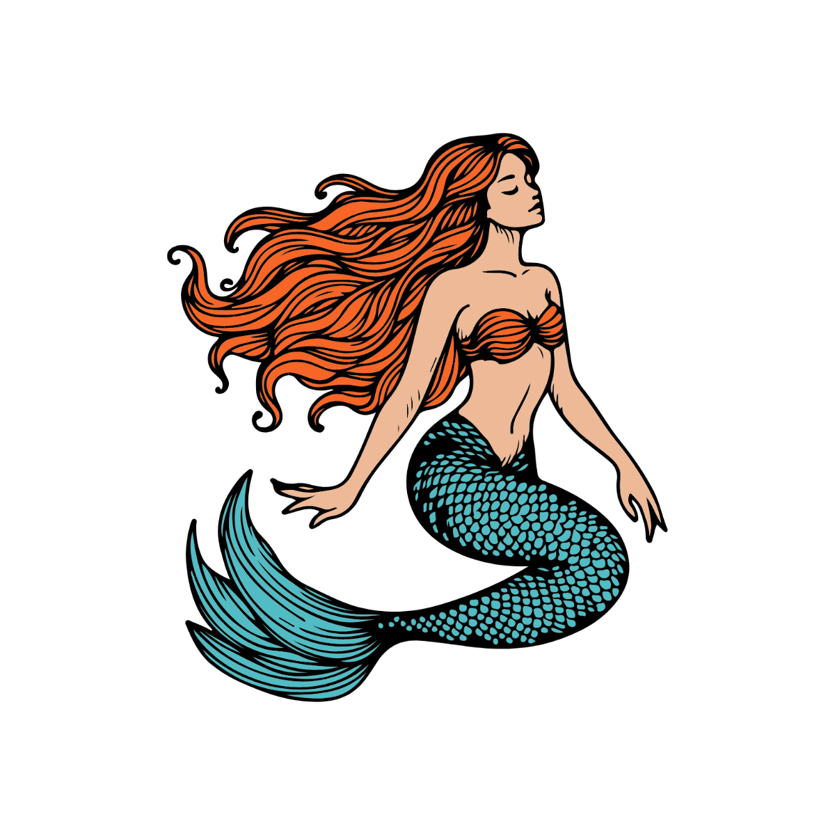 Vintage Mermaid Clipart - Edit Online | Template.net