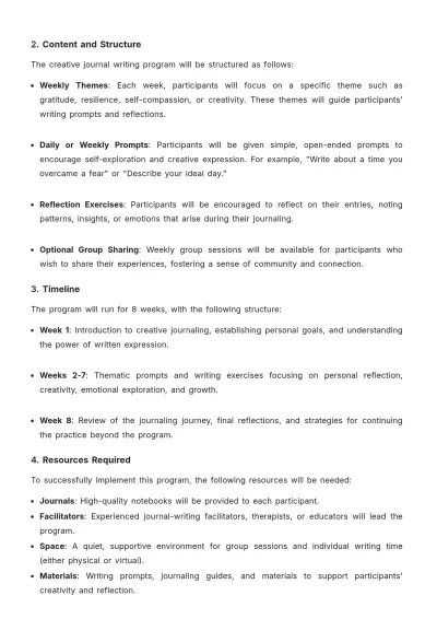 Free Creative Journal Writing Proposal Template to Edit Online