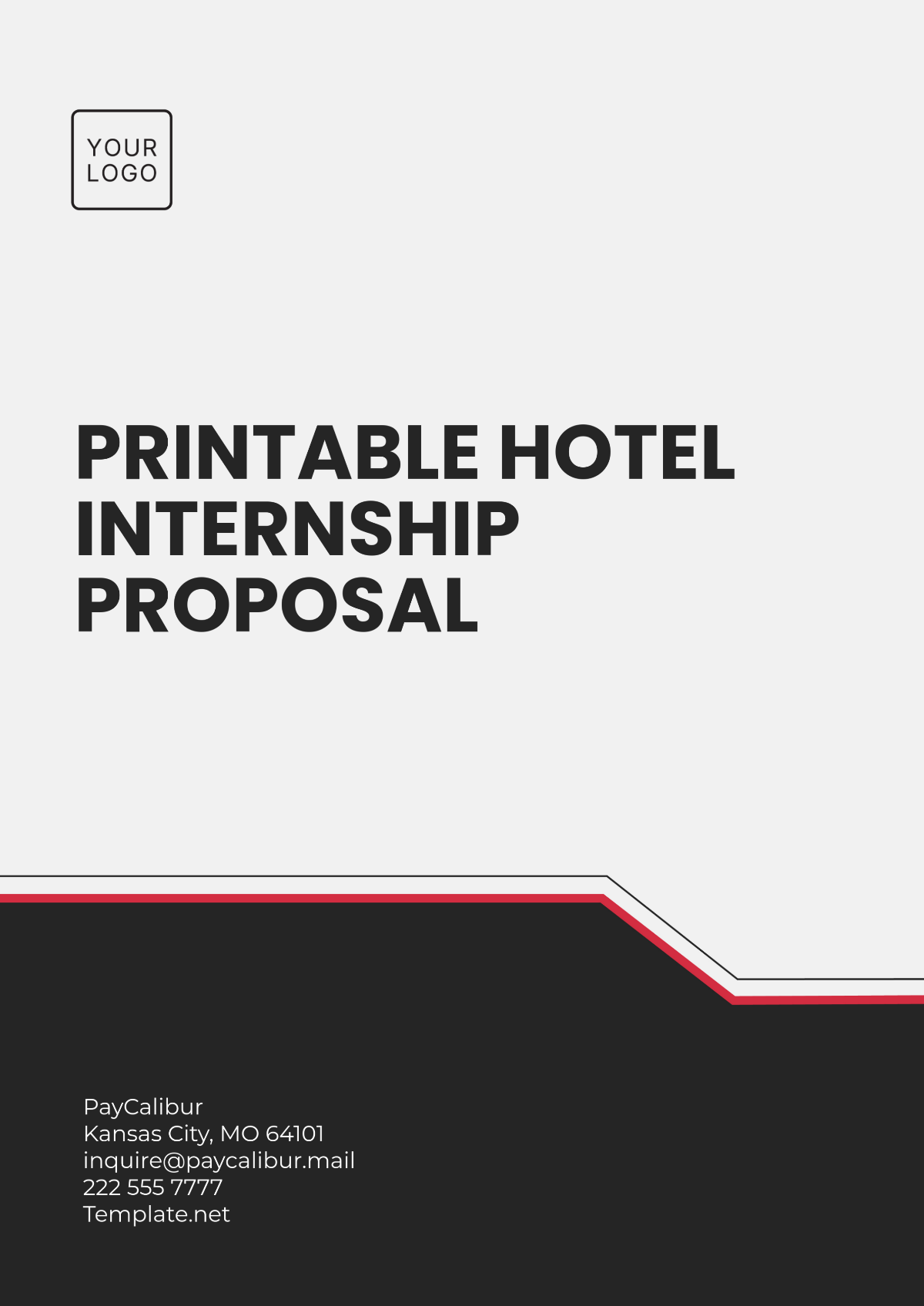 Printable Hotel Internship Proposal Template - Edit Online & Download